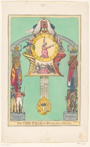 Reloj con la reina en la esfera, 1820 ¡La pieza del tiempo! & astuto Jack o 