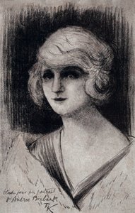 Retrato de Andree Brabant (dibujo) de Robert Kastor