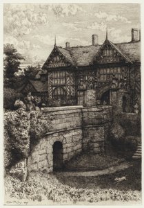 Speke Hall (aguafuerte) de Robert Kent (after) Thomas