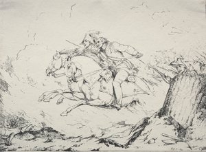 Especímenes de Poliautografía: Carga de caballería, 1803