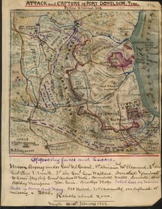 Ataque y captura de Fort Donelson, Tenn. por el Gral. U.S. Grant U.S.A. LOC gvhs01.vhs00078 de Robert Knox Sneden