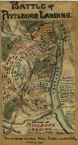 Batalla de Pittsburg Landing o Shiloh 6 y 7 de abril de 1862. LOC gvhs01.vhs00314