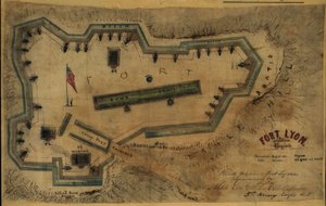 Fuerte Lyon, cerca de Alexandria, Virginia LOC gvhs01.vhs00285 de Robert Knox Sneden