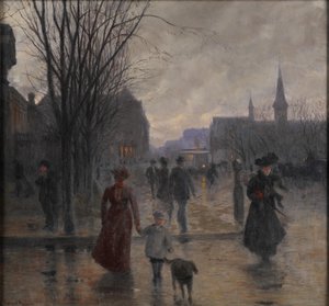 Noche lluviosa en la avenida Hennepin de Robert Koehler