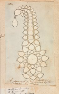 Pluma de diamante que llevaba el Peshwa en su turbante