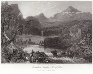 Templos de montaña en el Lago de Aboo de Robert Melville Grindlay