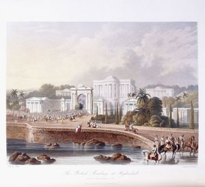 La Residencia Británica en Hyderabad, 1813; 1830 de Robert Melville Grindlay