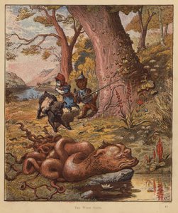 Los gatitos peregrinos: El gusano perezoso (litografía en color) de Robert Michael Ballantyne