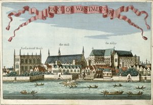 Westminster mostrando la Abadía, el Salón y la Casa del Parlamento, de 