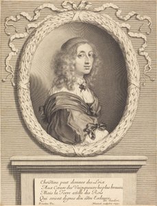 Cristina, Reina de Suecia de Robert Nanteuil after Sébastien Bourdon