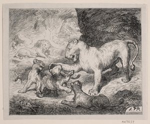 Cachorros de león. Ilustración para Chr. Winther