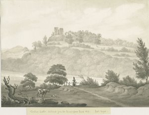Castillo de Dudley: dibujo en sepia de Robert Noyes