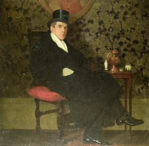 Hombre con abrigo de piel