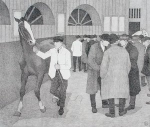 Comerciantes de caballos en el Barbican (Barbican No.2) 1921