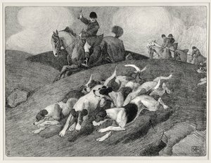 Escena de Caza de Robert Polhill Bevan