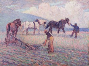 El arado de arroz Turn-Rice, c.1909 de Robert Polhill Bevan