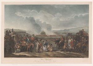George III observa a sus tropas en Blackheath Su Majestad, revisando sus tropas en Black Heath (título sobre objeto) de Robert Pollard (I)