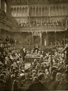 Gladstone presentando el proyecto de ley de autonomía, febrero de 1893 de Robert Ponsonby Staples