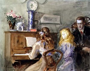 Los hijos del artista alrededor del piano de Robert Ponsonby Staples