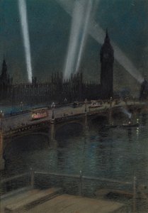 Focos de guerra sobre el puente de Westminster de Robert Randoll