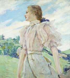 Un día ventoso, c.1898 de Robert Reid