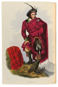 Una ilustración de Los clanes de las Tierras Altas de Escocia de Robert Ronald McIan