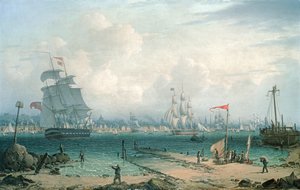 Vista de Liverpool, desde Cheshire