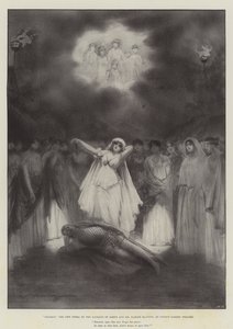 Diarmid, la Nueva Ópera del Marqués de Lorne y el Sr. Hamish MacCunn, en el Teatro Covent Garden de Robert Sauber
