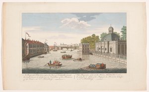Vista del río Fontanka en San Petersburgo visto desde el norte Una vista en perspectiva, tomada sobre el río de Fontancka, hacia el sur (...) (título sobre el objeto) de Robert Sayer (possibly)