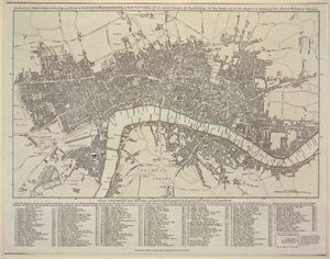 Plano de Londres, Westminster y Southwark de Robert Sayer