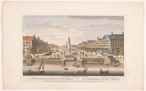 Vista de los Oudeschans en Amsterdam visto desde el IJ Una vista de Ámsterdam tomada desde la antigua muralla (título sobre el objeto) Holanda (título de la serie) de Robert Sayer