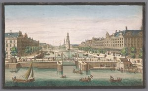 Vista de los Oudeschans en Amsterdam visto desde el IJ Una vista de Ámsterdam tomada desde la antigua muralla (título sobre el objeto) Holanda (título de la serie)