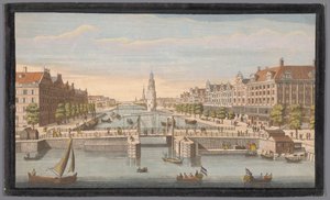 Vista de los Oudeschans en Amsterdam visto desde el IJ Una vista de Ámsterdam tomada desde la antigua muralla (título sobre el objeto) Holanda (título de la serie) de Robert Sayer