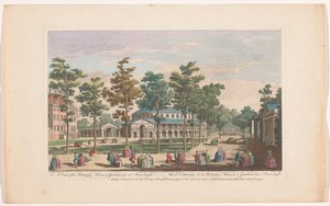 Vista de la rotonda en Ranelagh Gardens en Londres Una vista del Rotundo, House, & Gardens, &c. en Ranelagh (título sobre objeto) Ranelagh Gardens y Vauxhall Gardens (título de la serie) de Robert Sayer