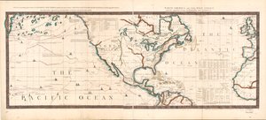 	Carta que contiene las costas de California, Nueva Albión y los descubrimientos rusos al norte; con la península de Kamtschatka, en Asia, frente a ella; y las islas, dispersas en el Océano Pacífico, al norte de la línea. América del Norte y el Oeste