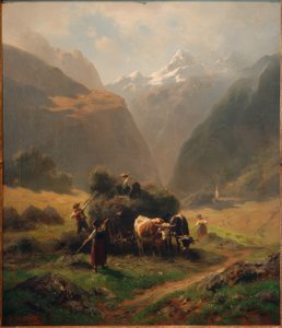Cosecha de heno en las montañas de Robert Schietzold