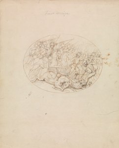 Primer diseño de una escena de batalla de Robert Smirke
