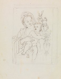 Estudio de una mujer y un niño de Robert Smirke