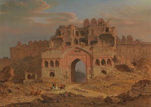 Interior de la entrada principal de Purana Qila, Delhi de Robert Smith