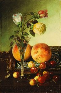 Rosas, duraznos y cerezas, 1891 de Robert Spear Dunning