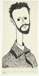 Retrato del pintor y ceramista Chr. Joachim (1870-1943) de Robert Storm Petersen