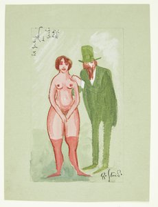 Dama rosa y hombre verde