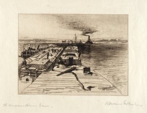Remolque por el río Hudson de Robert Swain Gifford