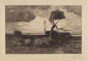 Cerca de la costa [placa grande] de Robert Swain Gifford