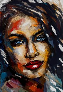 Mujer de mirada intensa de Robert Thirtle