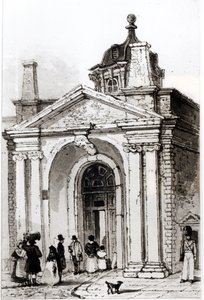 Entrada a Montague House de Robert Thomas Landells