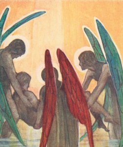 Ilustración para The Dream Of Gerontius de Cardenal Newman de Robert Traill Rose