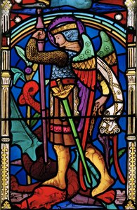 El Juicio Final (detalle de San Miguel)