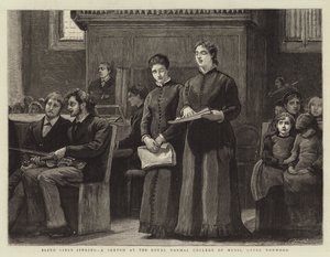 Niñas ciegas cantando, un boceto en el Royal Normal College of Music, Upper Norwood