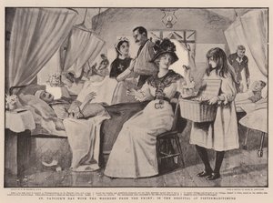 Día de San Patricio con los heridos del frente, en el hospital de Pietermaritzburg de Robert Walker Macbeth